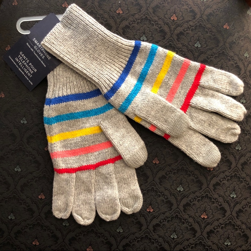 ♥️ Brand new GAP grey/striped texting gloves - Picture 5 of 5